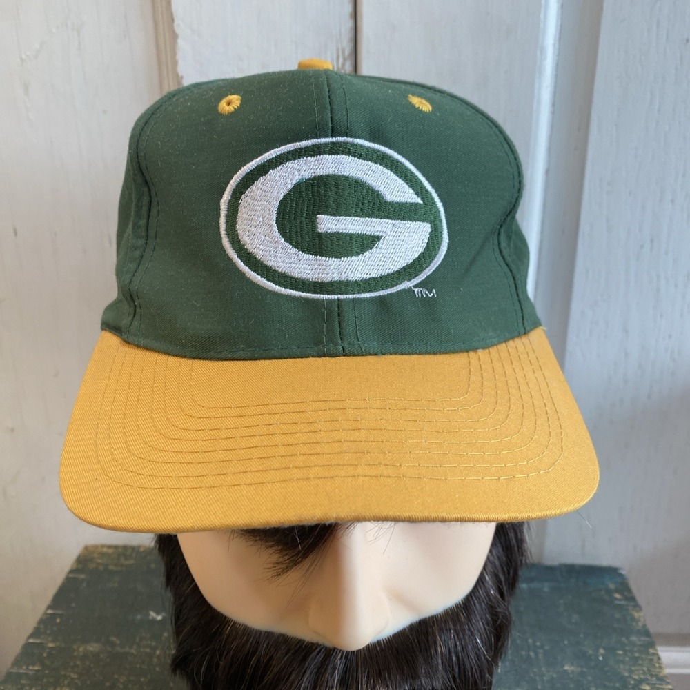 Vintage Green‎ Bay Packers Snapback Hat Green Gold Adjustable NFL Football Cap